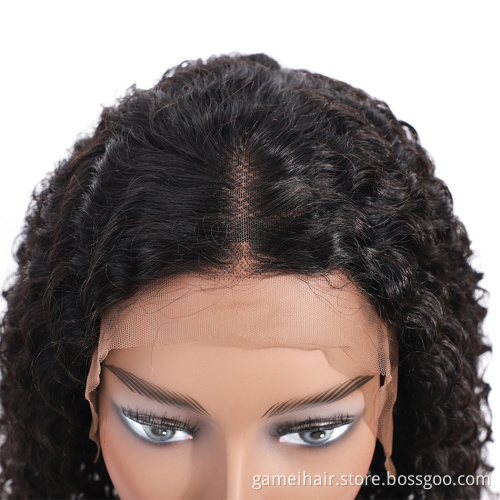 GMhair Short Bob Wig Human Hair Lace Front Unprocessed Deep Wave Indian Cuticle Aligned Hair Swiss Lace Bob Wig For Black Women